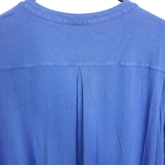 J Jill Shirt Womens 2X Button Front Mandarin Collar Stretchy Wearever Long Sleev - Picture 9 of 10